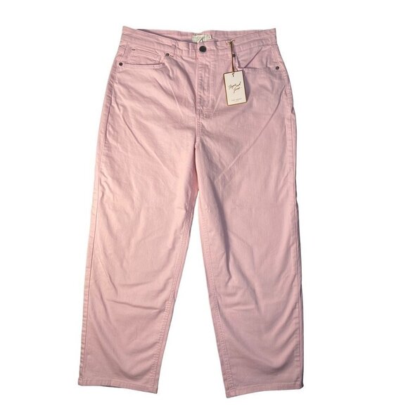 Ted Baker Womens Straight Leg Jeans Pink Stretch Cotton Blend Denim 34 New - Picture 2 of 11